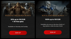 Kingdom casino Birthday Bonus and free spins