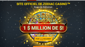 Zodiac Casino 80 free spins