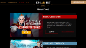 King Billy Casino Bonuses Canada