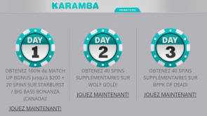 Karamba casino bonus