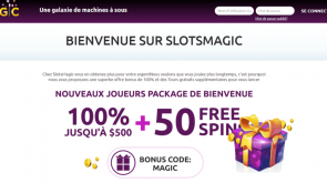 Slots Magic Bonus de Bienvenue