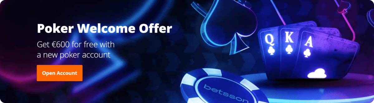 Betsson Poker Welcome Offer