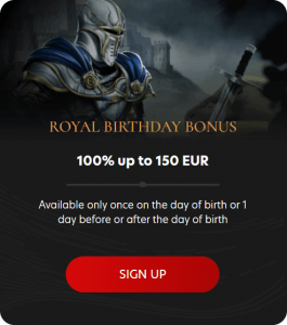 Kingdom casino Birthday Bonus