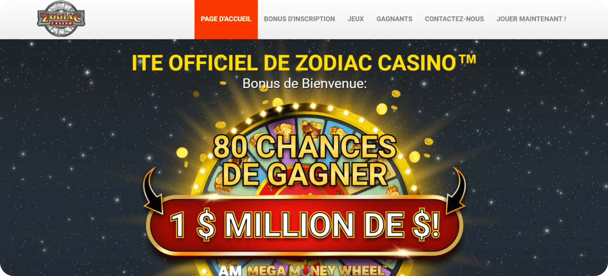 Casino Zodiac bonus de bienvenue