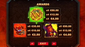 Devil Wilds slot symbols