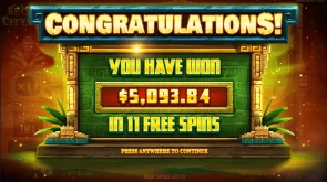 Secret City Gold Big win in a spin round